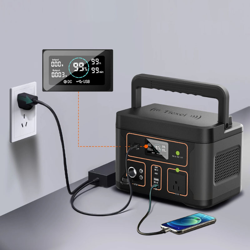  Przenośna elektrownia o mocy 2400 W. Generator słoneczny. Zasilacz z baterią litową 230 V